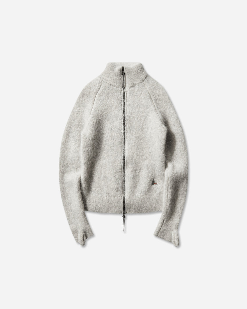 ROA Tasna Mohair Zip Up Sweater Dirty White Knitwears Sweaters YBWW070YA15 WTH0013