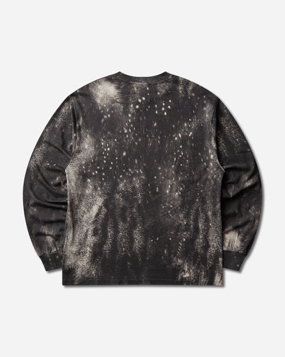 ROA Fuzzy Print Long Sleeve Fuzzy Brown T-Shirts Top YBUW051FA25 BRW0076