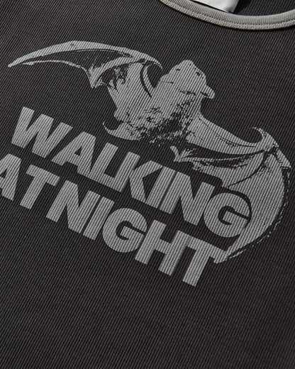 ROA Guniy Ribbed Baby Tee Washed Black T-Shirts Top YBWW017JY06 BLK0020