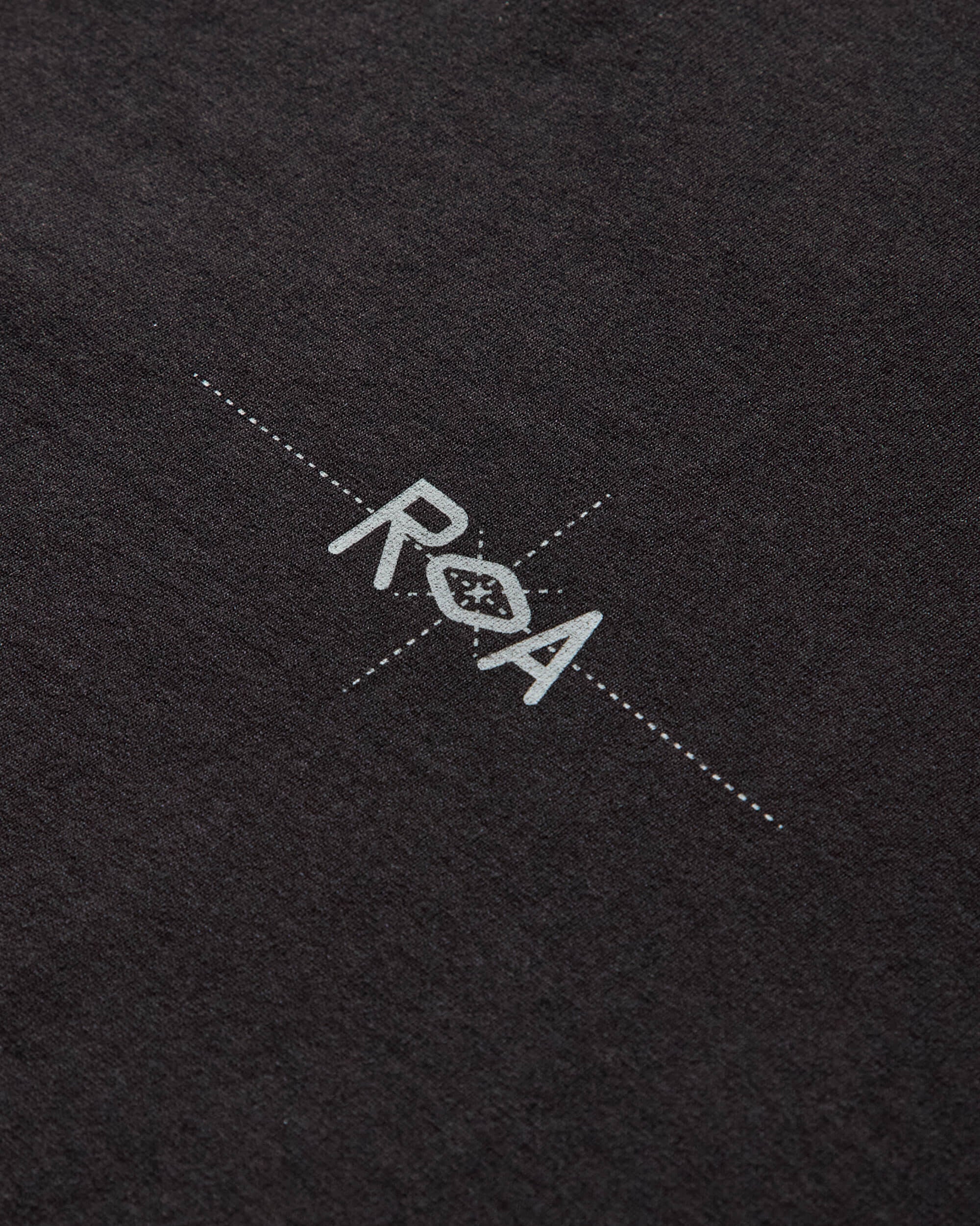 ROA Info Stitch Organic T Shirt Black T-Shirts Top RBMW0545JY58 BLK0001