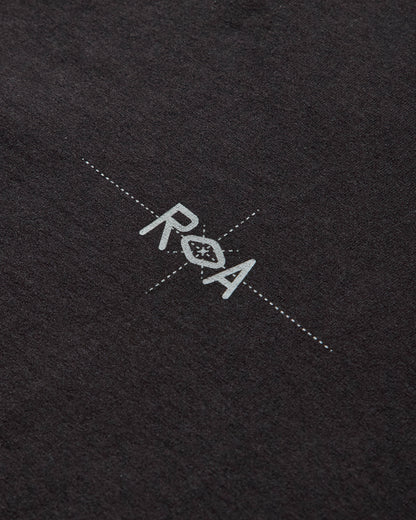 ROA Info Stitch Organic T Shirt Black T-Shirts Top RBMW0545JY58 BLK0001