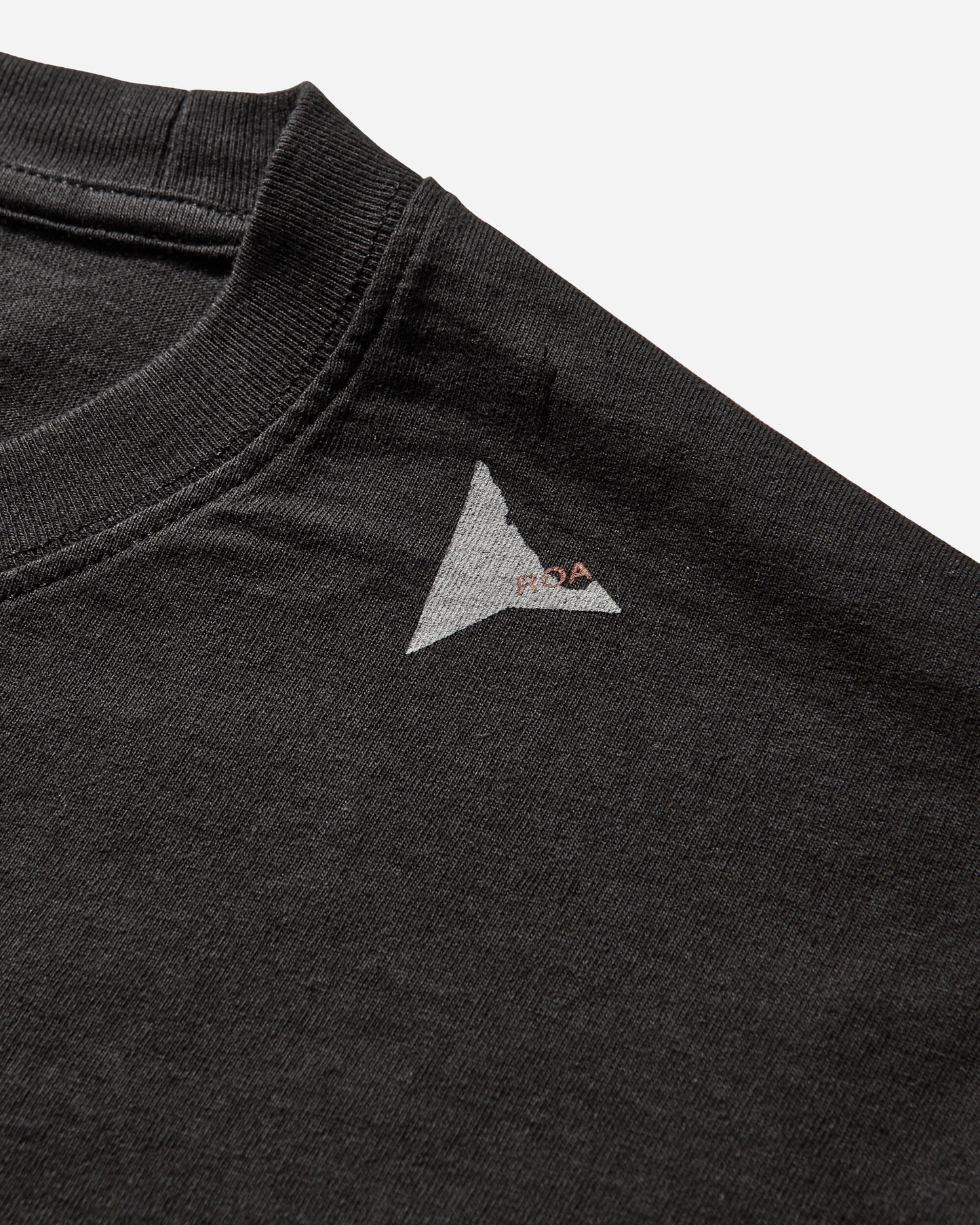 ROA Logo T Shirt Washed Black T-Shirts Top YBUW011JY01 BLK0020