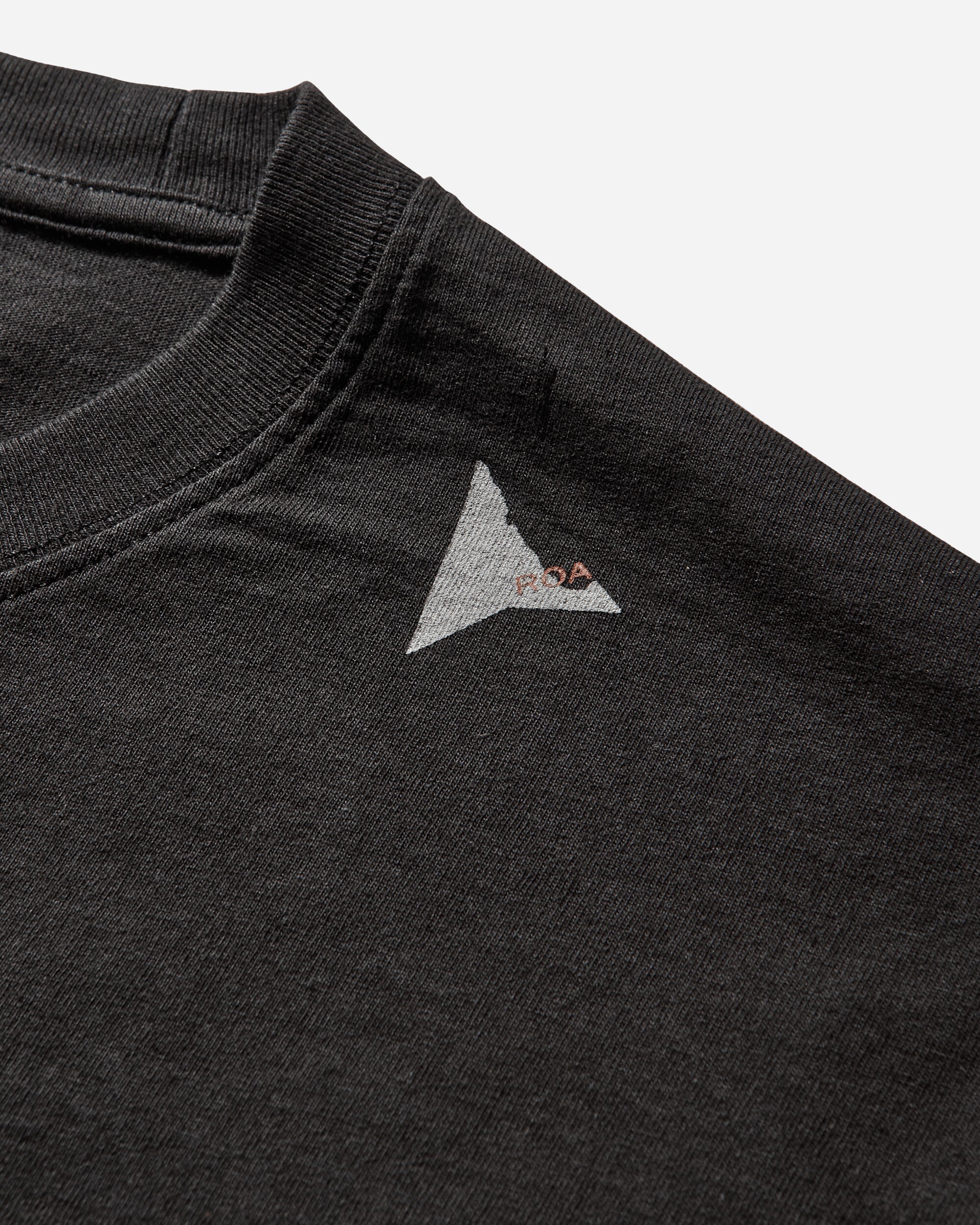 ROA Logo T Shirt Washed Black T-Shirts Top YBUW011JY01 BLK0020
