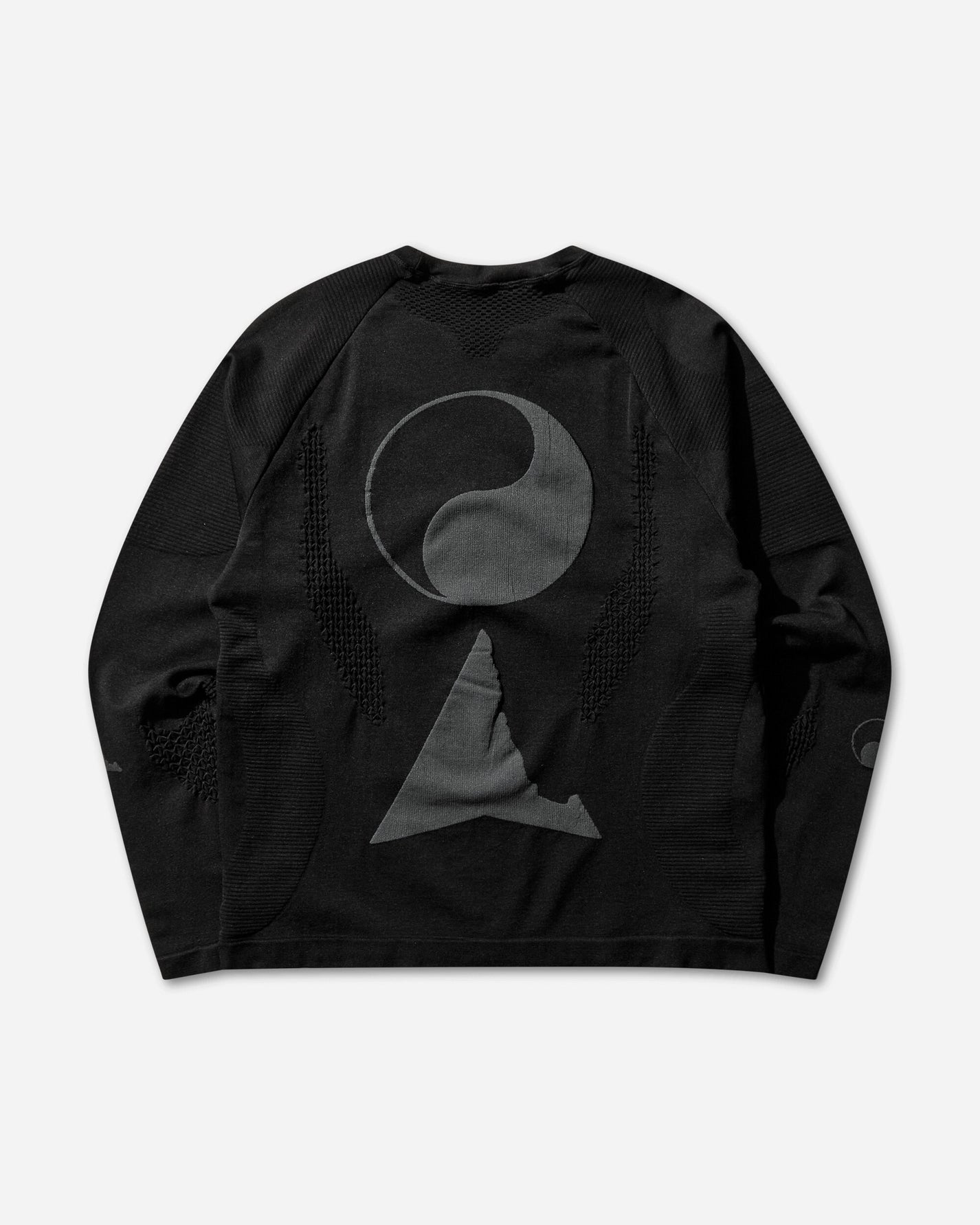 ROA Aune Seamless Knit Long Sleeve Carbon Sweatshirts Track Tops YBMW089YA07 BLK0001