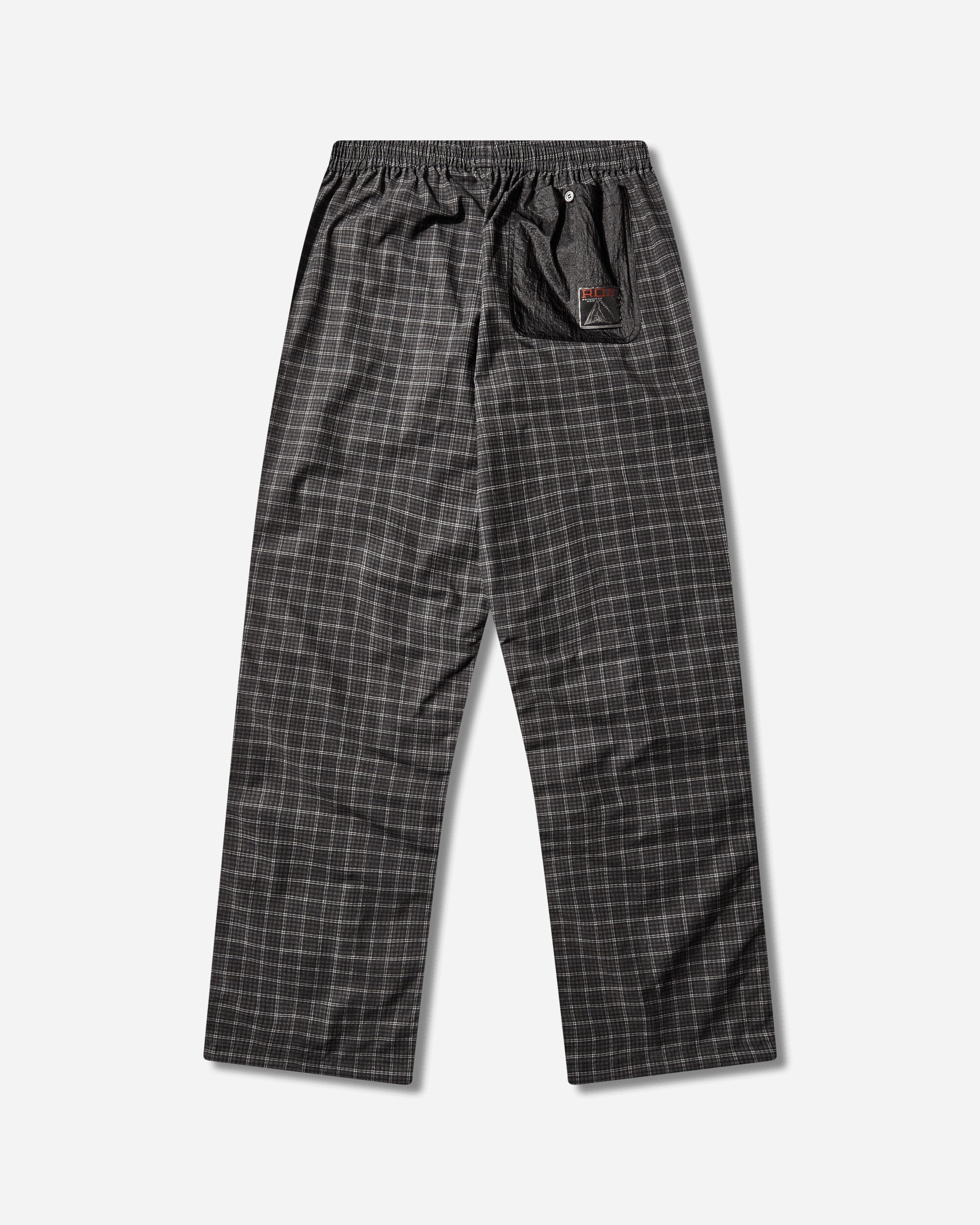 ROA Aair Floweave Printed Check Elasticated Waistband Pants Anthracite Pants Trousers YBMW023FA21 ANT0001