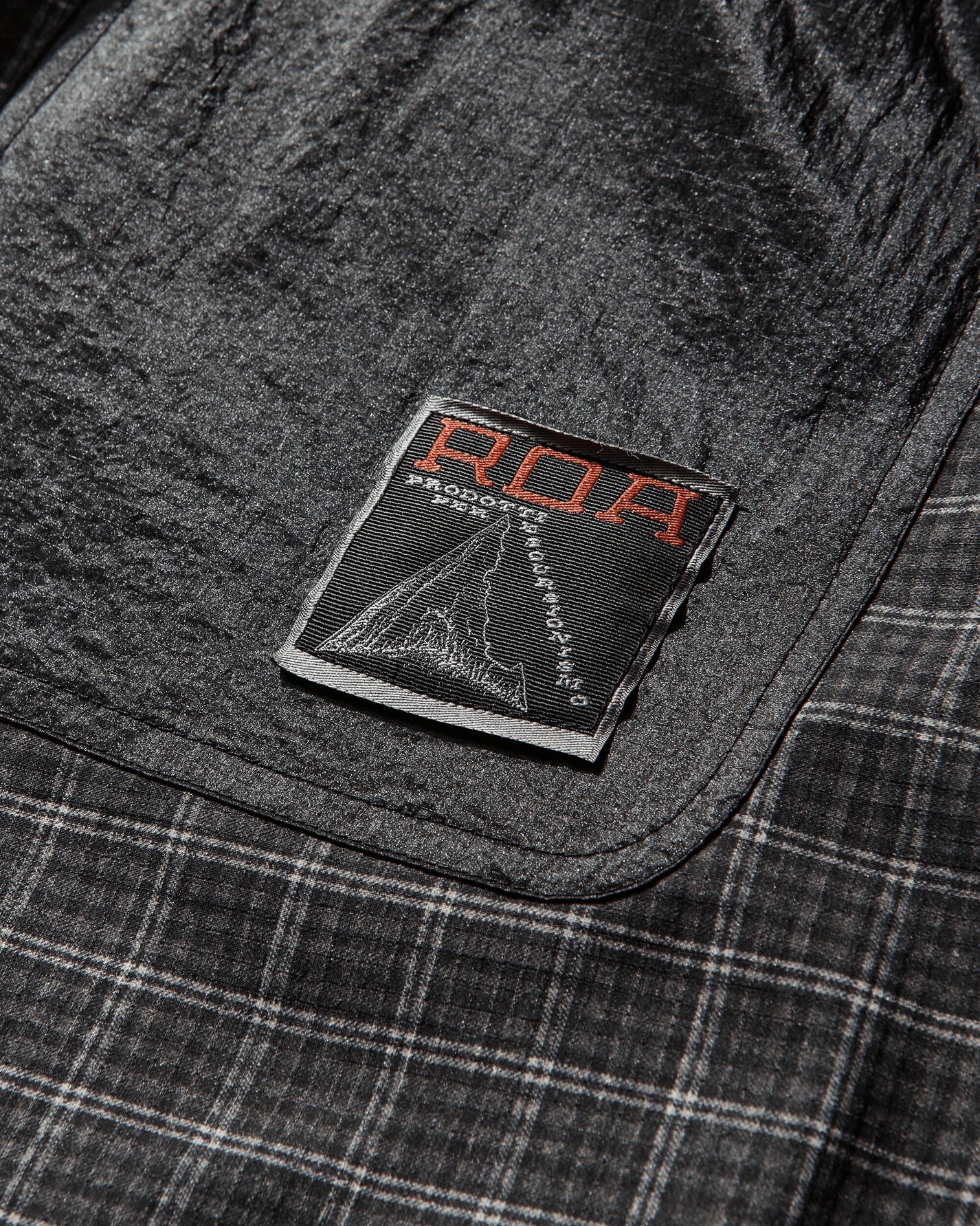 ROA Aair Floweave Printed Check Elasticated Waistband Pants Anthracite Pants Trousers YBMW023FA21 ANT0001