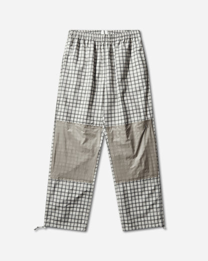 ROA Aair Floweave Printed Check Elasticated Waistband Pants White Pants Trousers YBMW023FA21 WTH0001