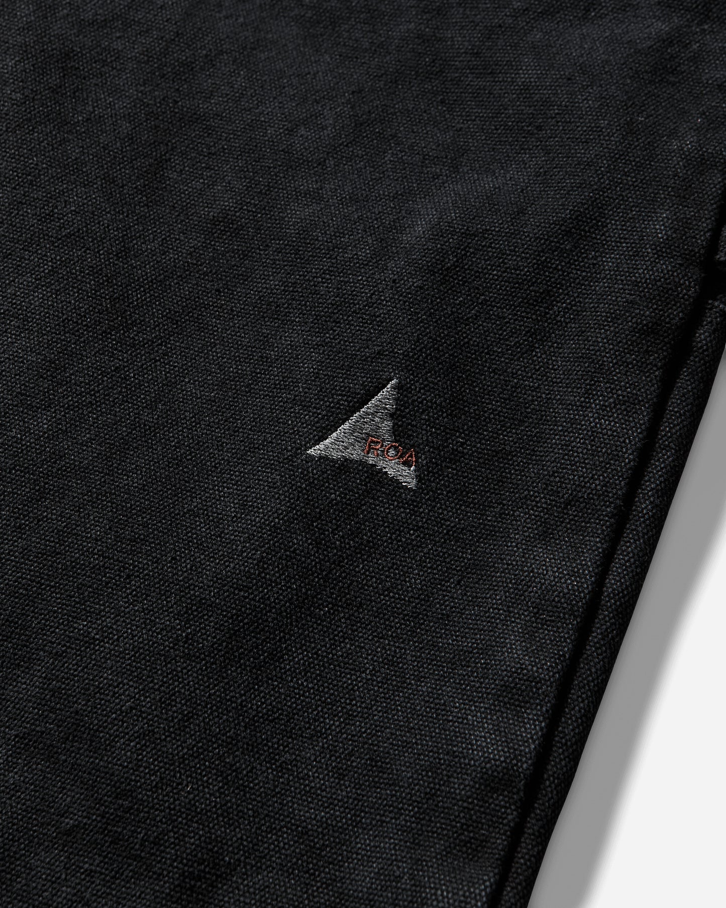 ROA Ash Canvas Shorts Washed Black Pants Trousers YBMW059FA55 BLK0020