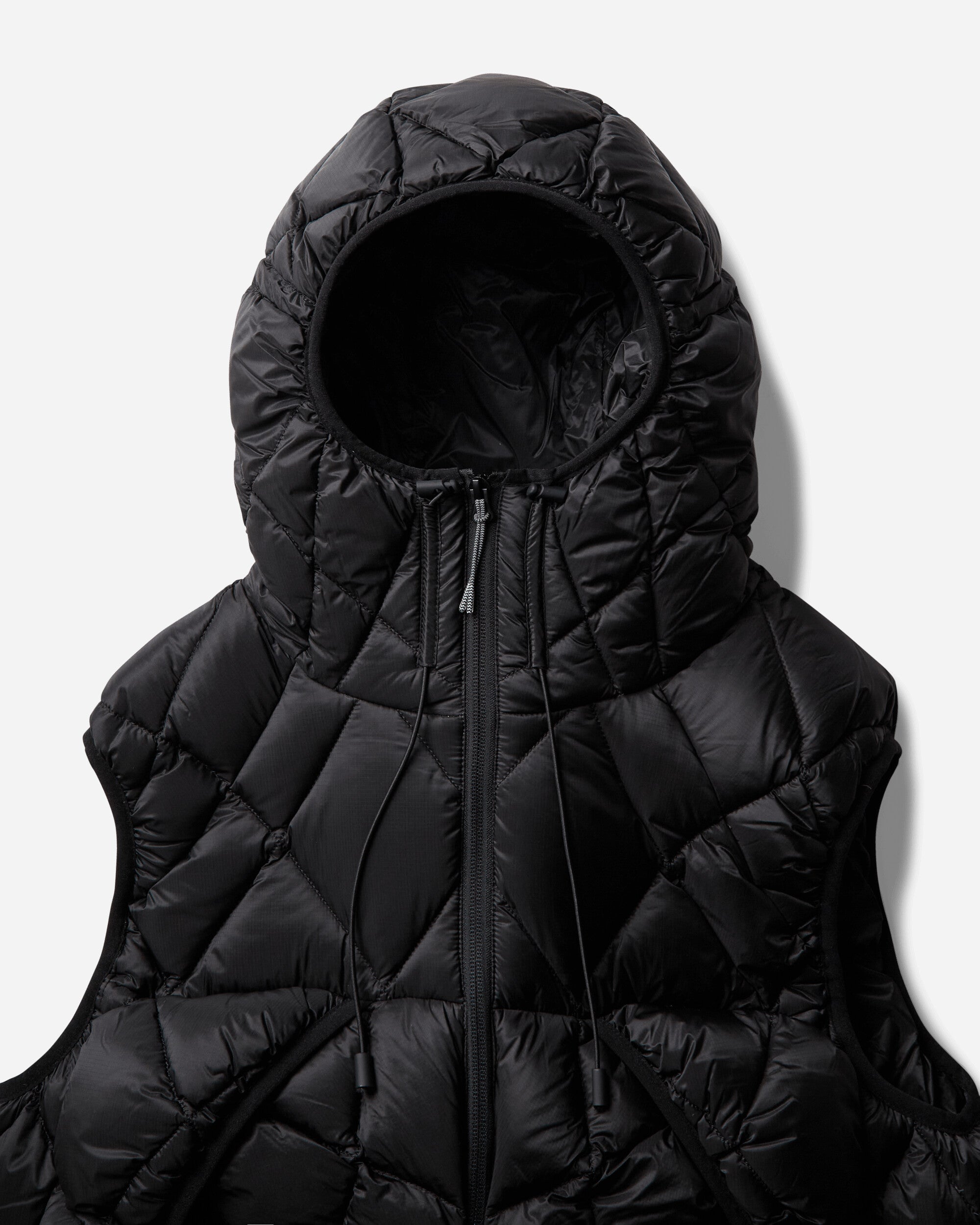 ROA Nuna 800 Fill Power Hooded Down Vest Black Coats and Jackets Vests YBUW060FA34 BLK0001