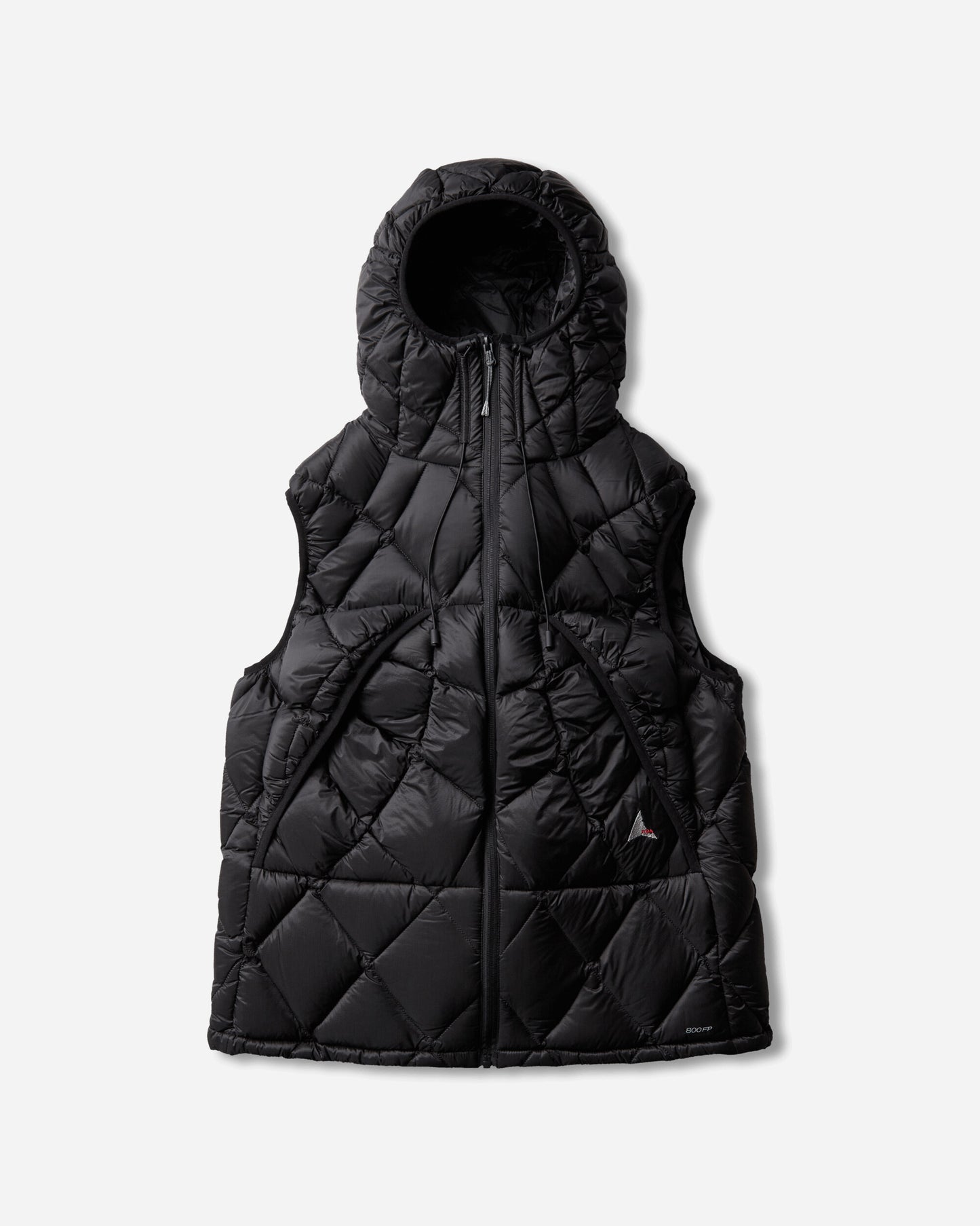ROA Nuna 800 Fill Power Hooded Down Vest Black Coats and Jackets Vests YBUW060FA34 BLK0001