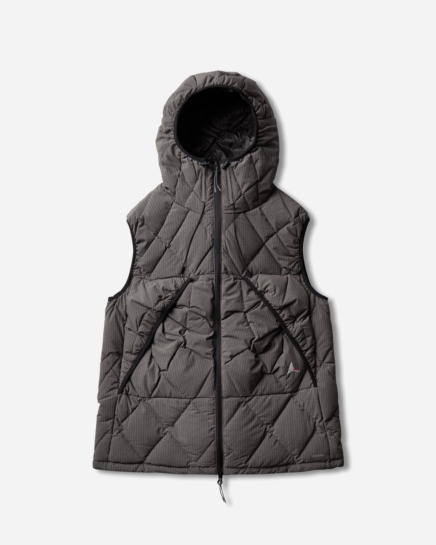 ROA Nuna 800 Fill Power Pinstriped Down Vest Graphite Coats and Jackets Vests YBUW061FA35 GRY0045