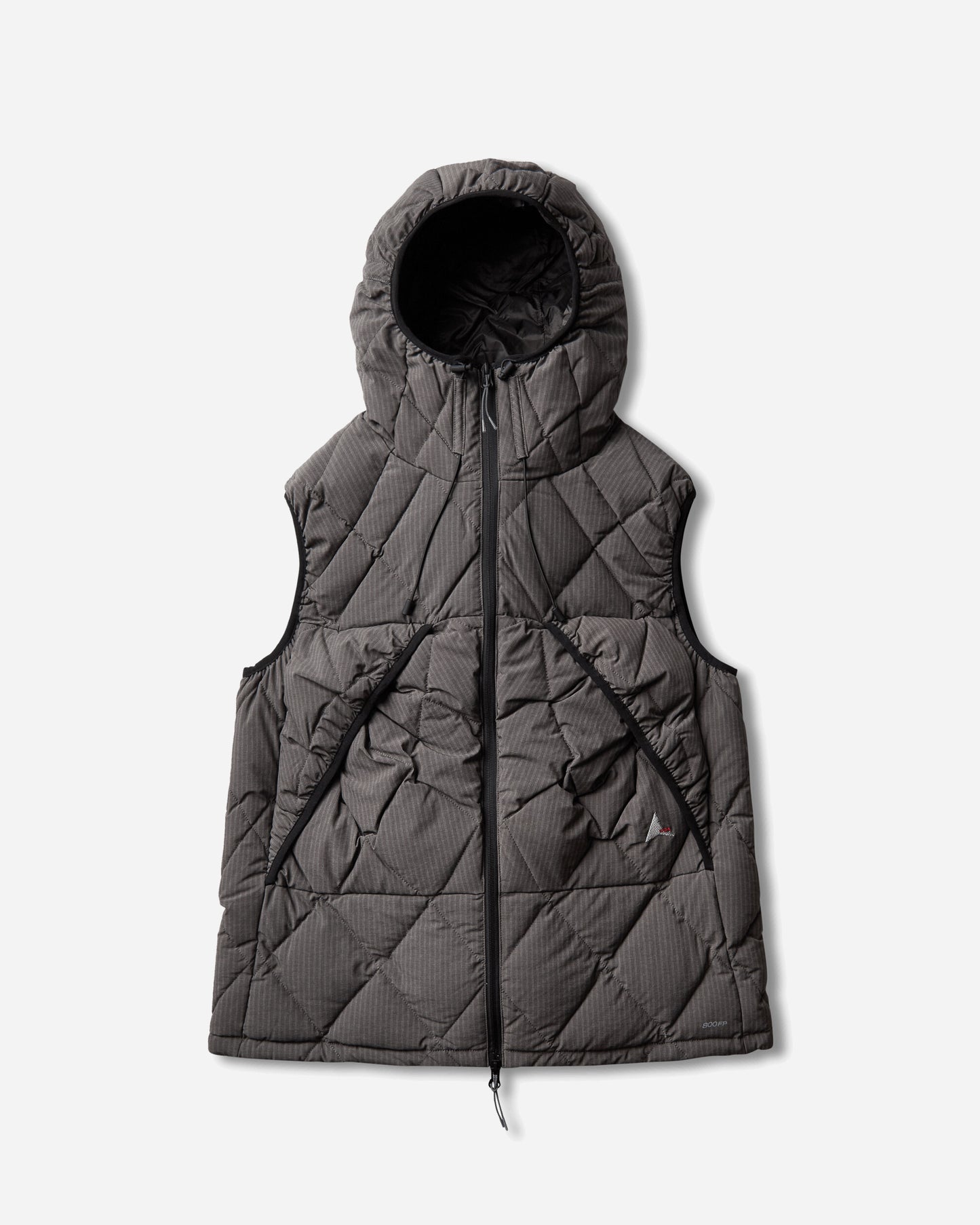 ROA Nuna 800 Fill Power Pinstriped Down Vest Graphite Coats and Jackets Vests YBUW061FA35 GRY0045