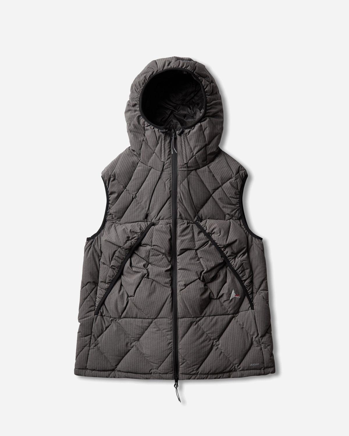 ROA Nuna 800 Fill Power Pinstriped Down Vest Graphite Coats and Jackets Vests YBUW061FA35 GRY0045