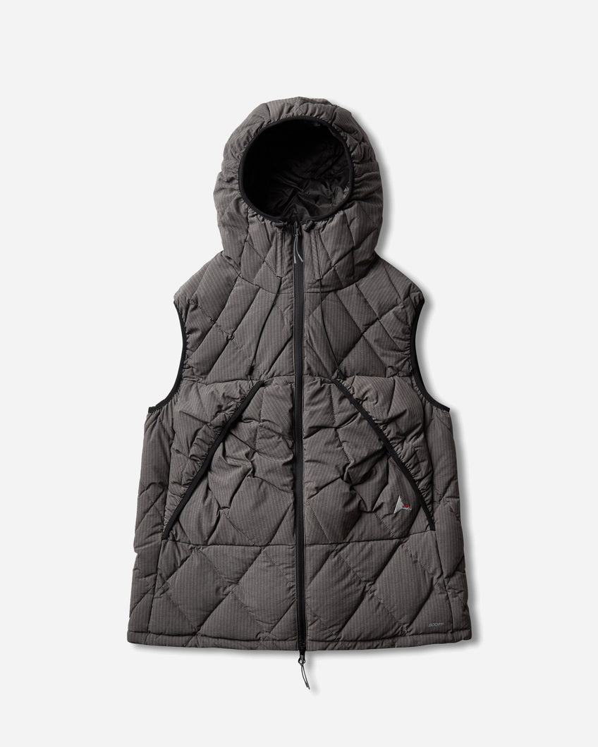 ROA Nuna 800 Fill Power Pinstriped Down Vest Graphite Coats and Jackets Vests YBUW061FA35 GRY0045