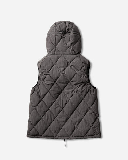 ROA Nuna 800 Fill Power Pinstriped Down Vest Graphite Coats and Jackets Vests YBUW061FA35 GRY0045