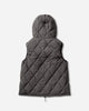 ROA Nuna 800 Fill Power Pinstriped Down Vest Graphite Coats and Jackets Vests YBUW061FA35 GRY0045