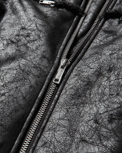 Racer Worldwide Sheepskin Jacket Black Coats and Jackets Bomber Jackets FW25-JA-SHEEPSKIN BLACK