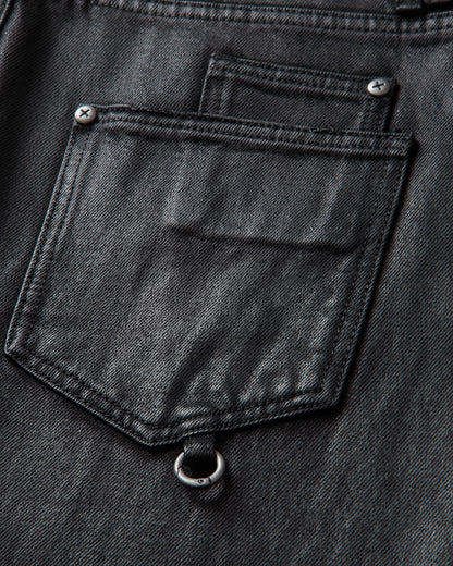 Racer Worldwide Coated Slim Denim Black Pants Denim SS26-JEANS-COATED-SLIM BLK