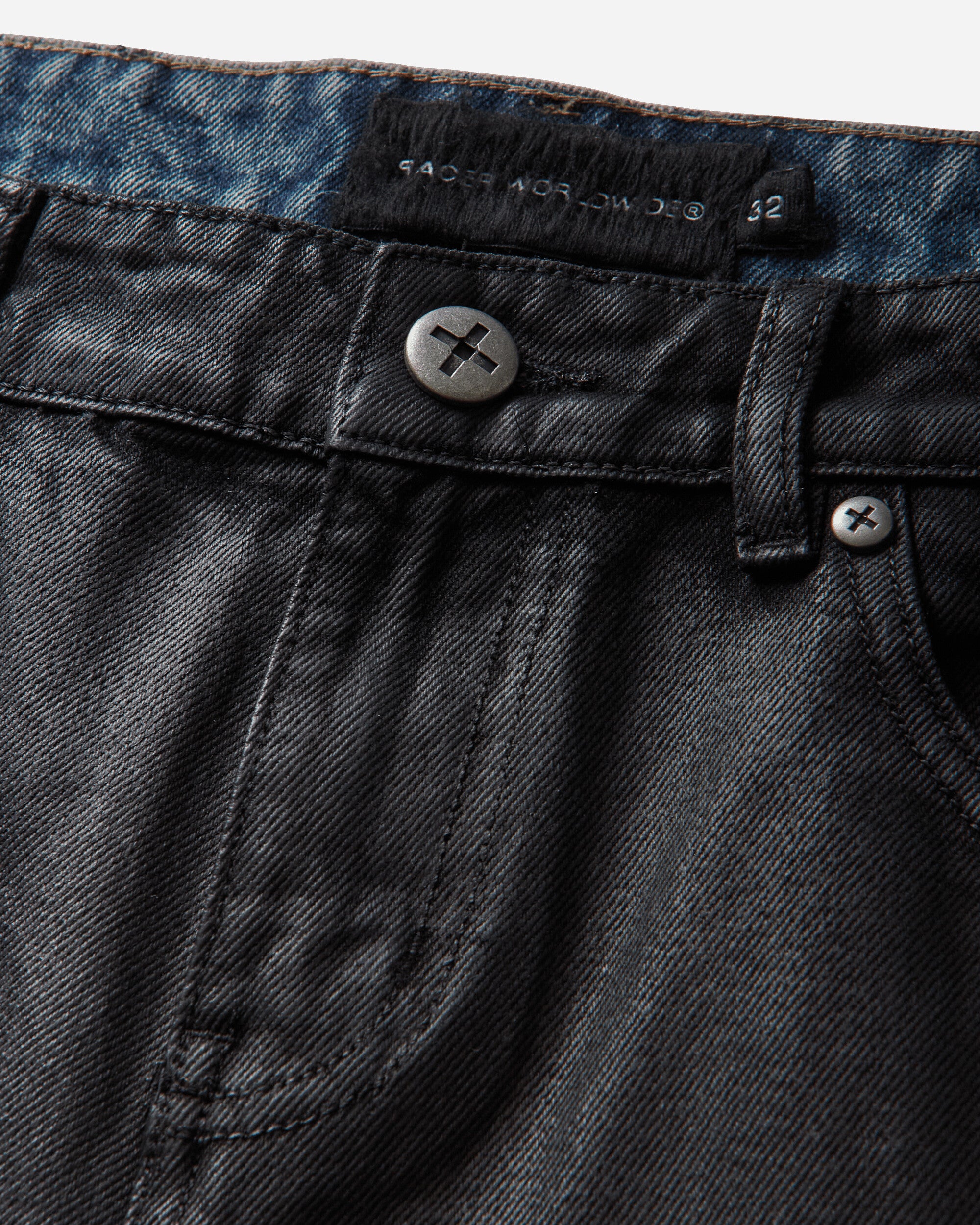 Racer Worldwide Coated Slim Denim Black Pants Denim SS26-JEANS-COATED-SLIM BLK