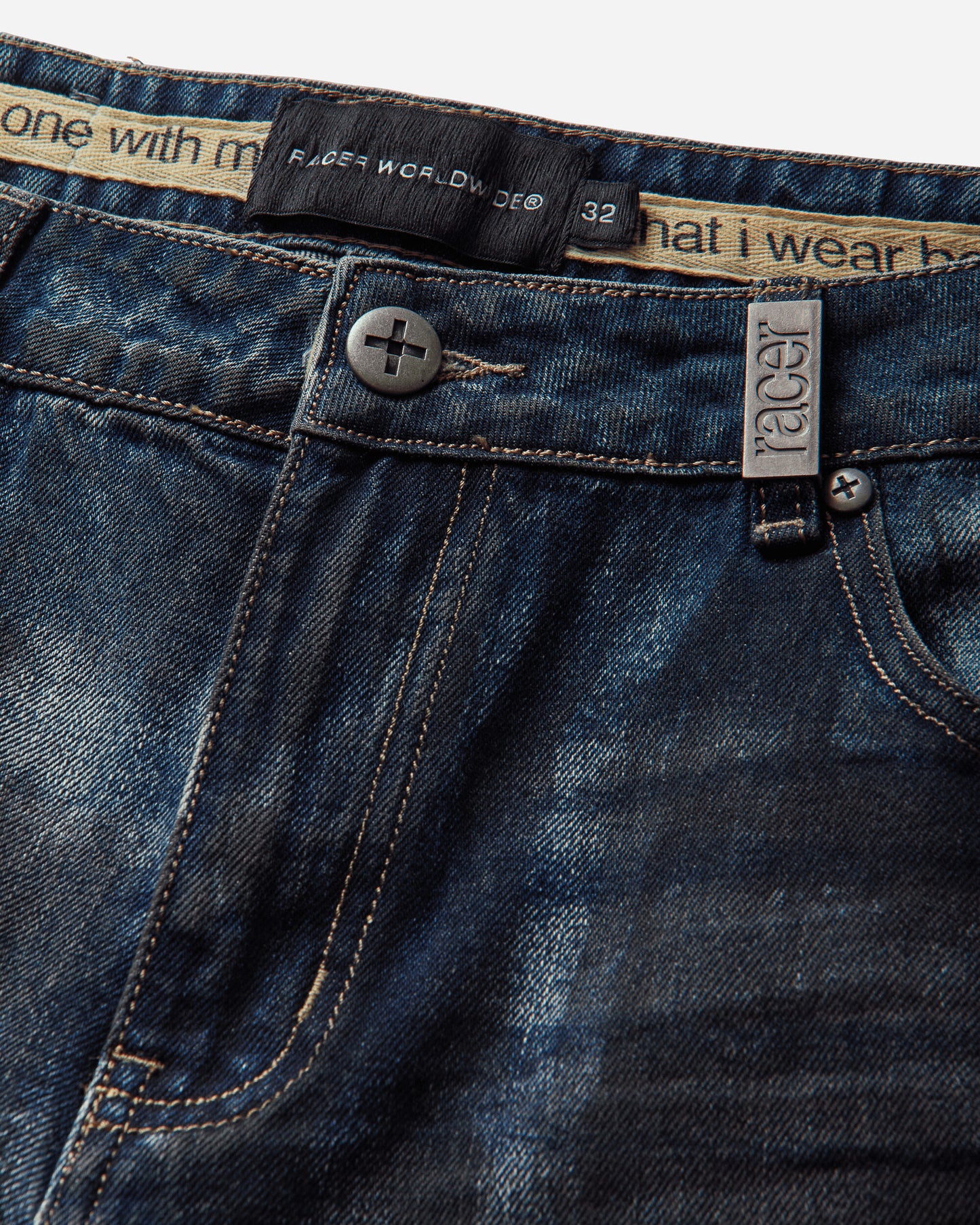 Racer Worldwide Overpainted Denim Blue Pants Denim FW25-JEANS-PAINTED BLUE