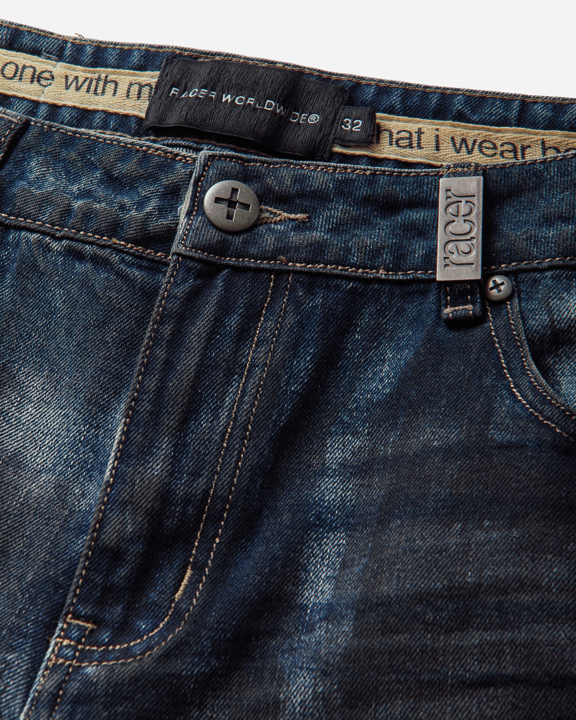Racer Worldwide Overpainted Denim Blue Pants Denim FW25-JEANS-PAINTED BLUE