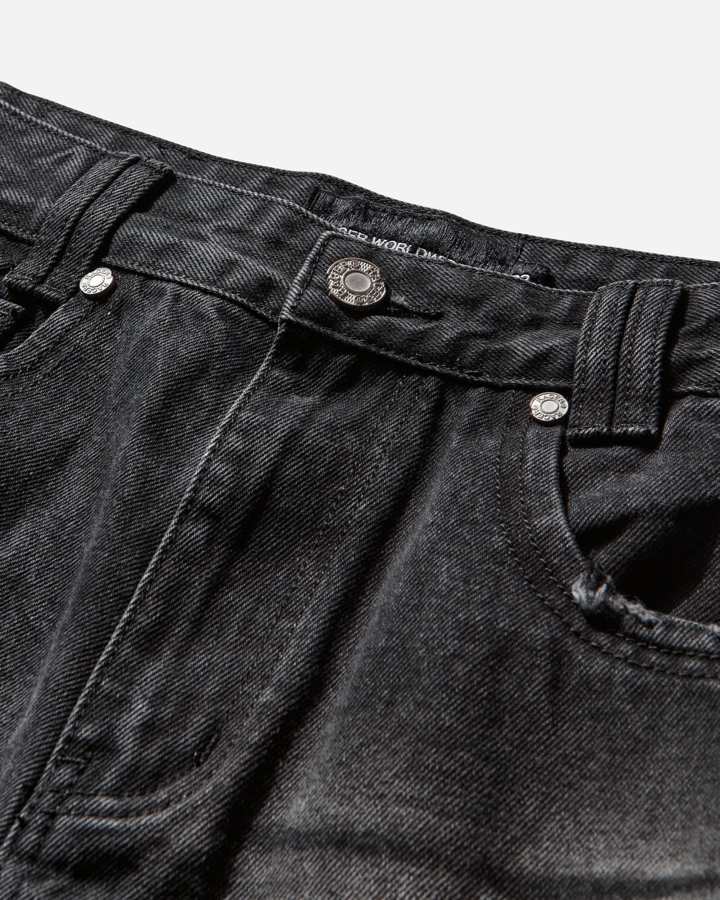 Racer Worldwide Scar Jeans Black Pants Denim SS24-JEANS-DISTRESSED BLACK