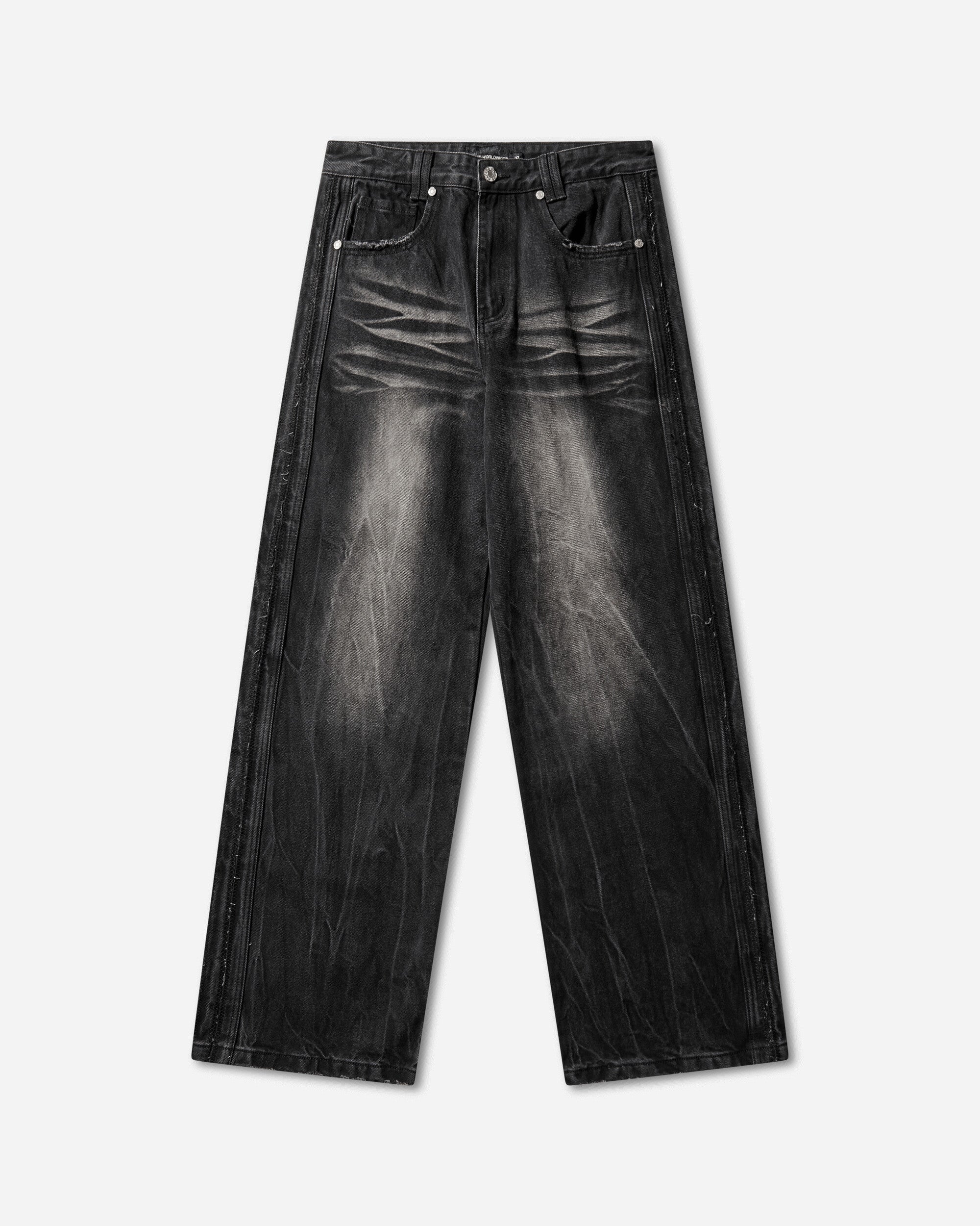Racer Worldwide Scar Jeans Black Pants Denim SS24-JEANS-DISTRESSED BLACK