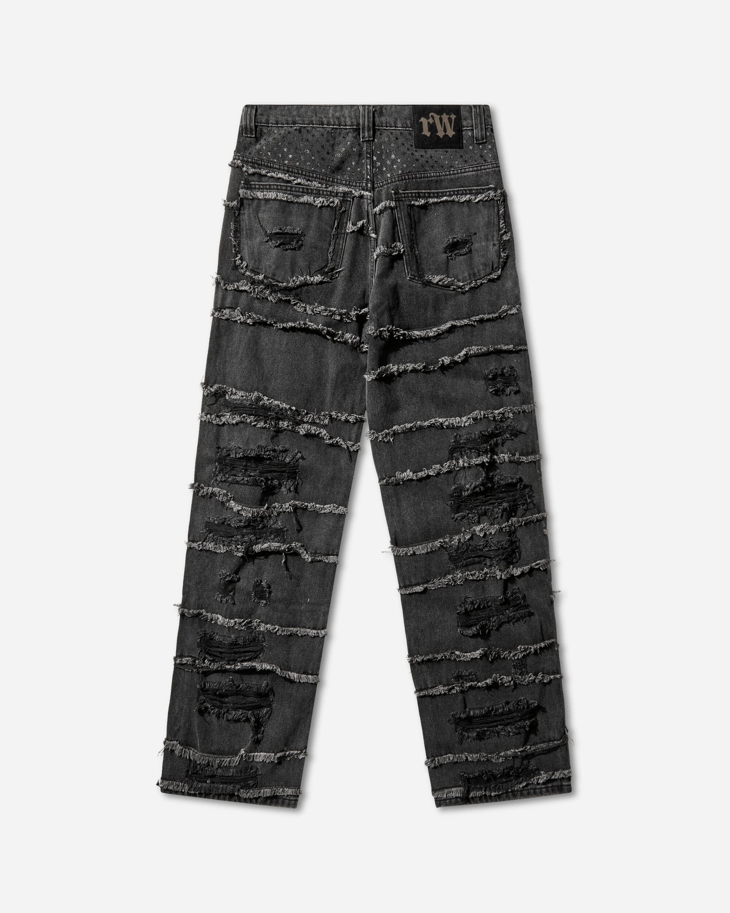 Racer Worldwide Washed Flag Jeans Black Pants Denim SS23-JEANS-FLAG BLACK