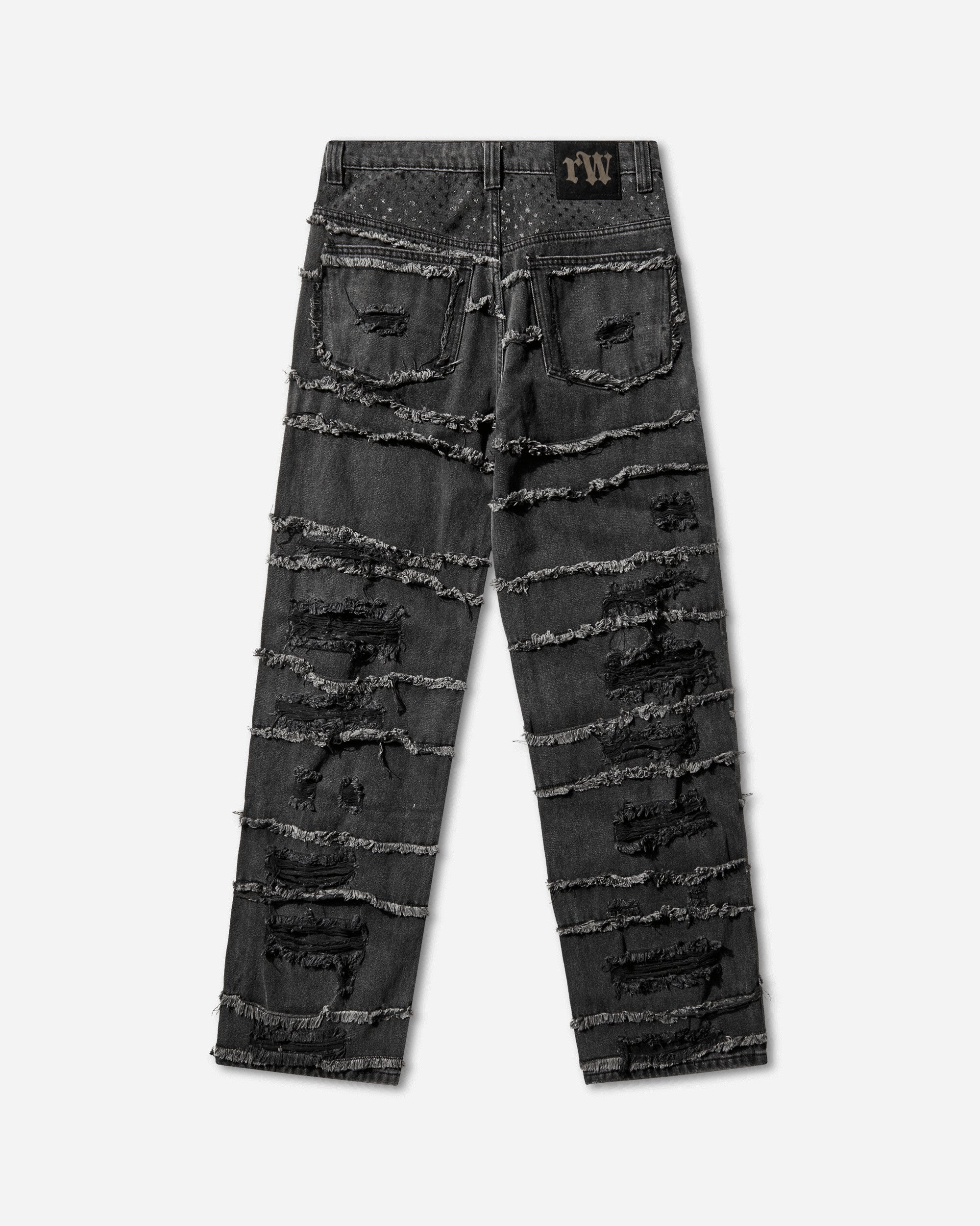 Racer Worldwide Washed Flag Jeans Black Pants Denim SS23-JEANS-FLAG BLACK