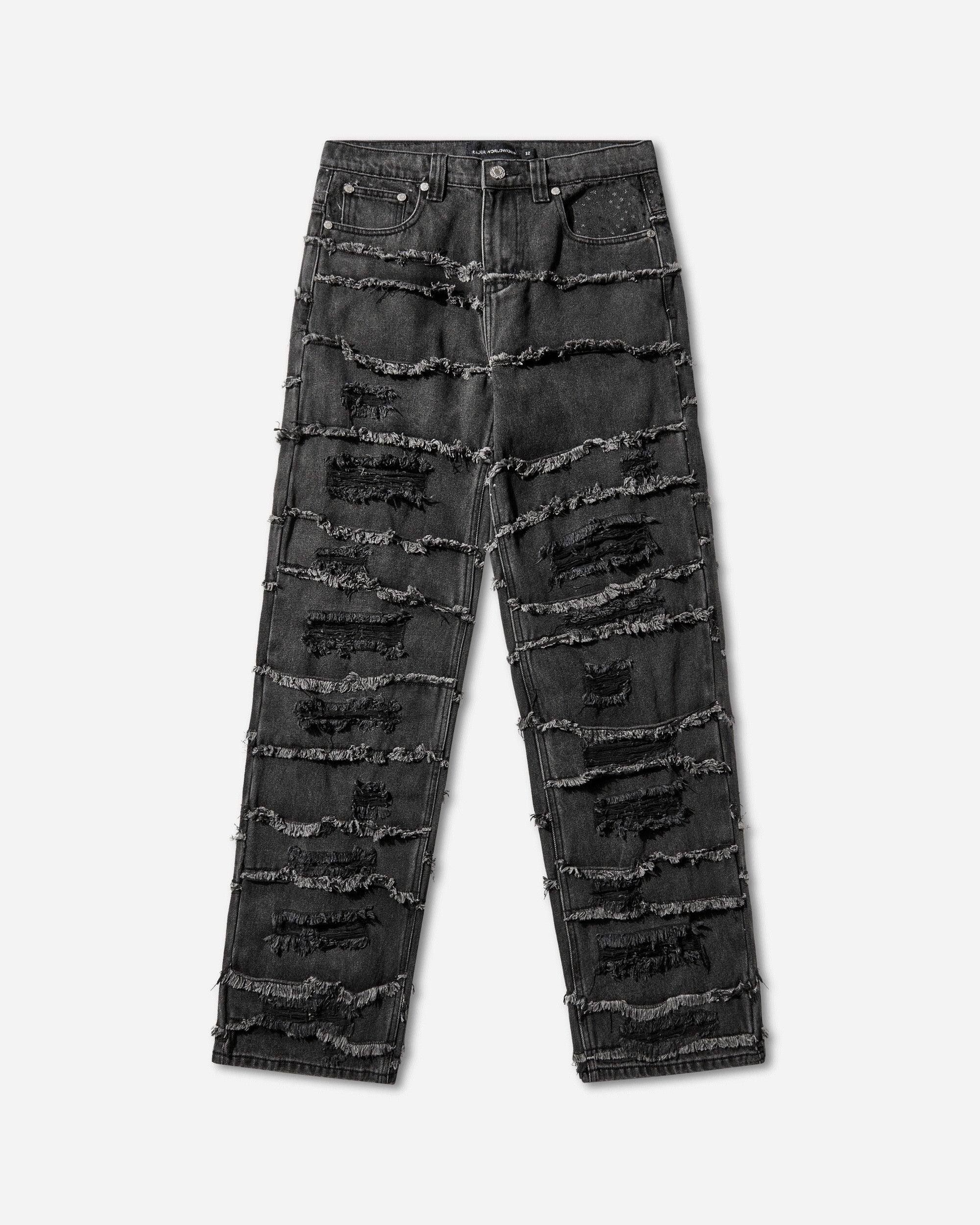 Racer Worldwide Washed Flag Jeans Black Pants Denim SS23-JEANS-FLAG BLACK