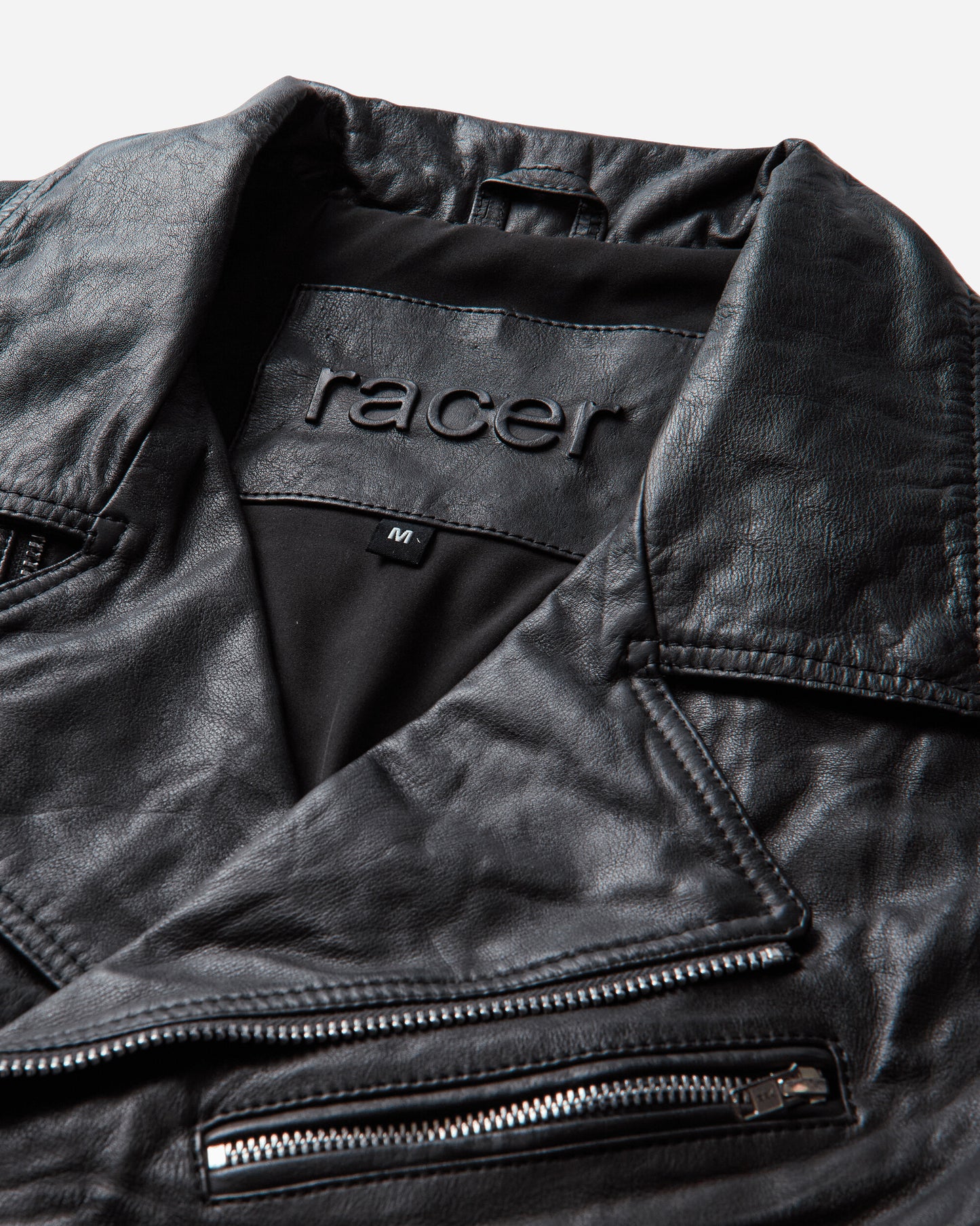 Racer Worldwide Biker Leather Jacket Black Coats and Jackets Leather Jackets JA-BIKER BLK