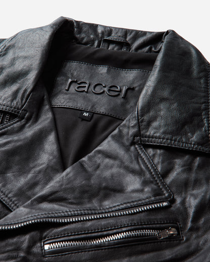 Racer Worldwide Biker Leather Jacket Black Coats and Jackets Leather Jackets JA-BIKER BLK