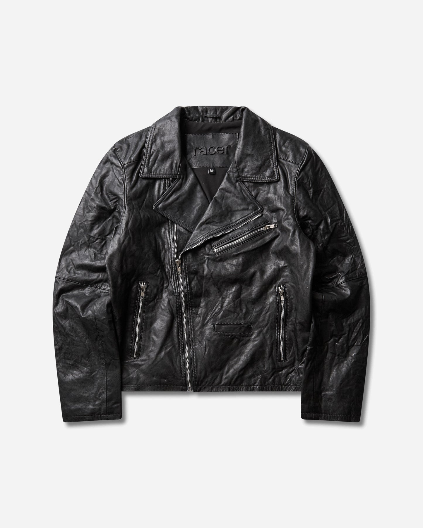 Racer Worldwide Biker Leather Jacket Black Coats and Jackets Leather Jackets JA-BIKER BLK