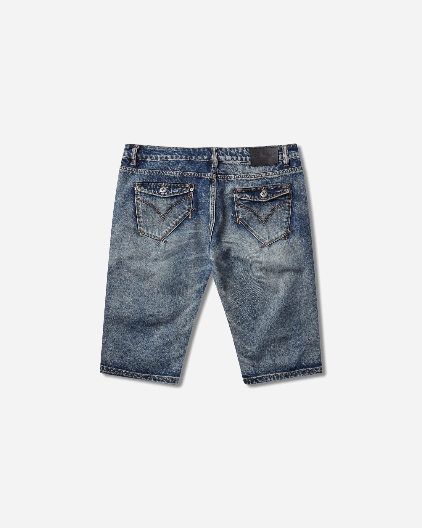 Racer Worldwide Long Denim Shorts Blue Shorts Short SS26-SHORTS-LONG-DENIM BLUE