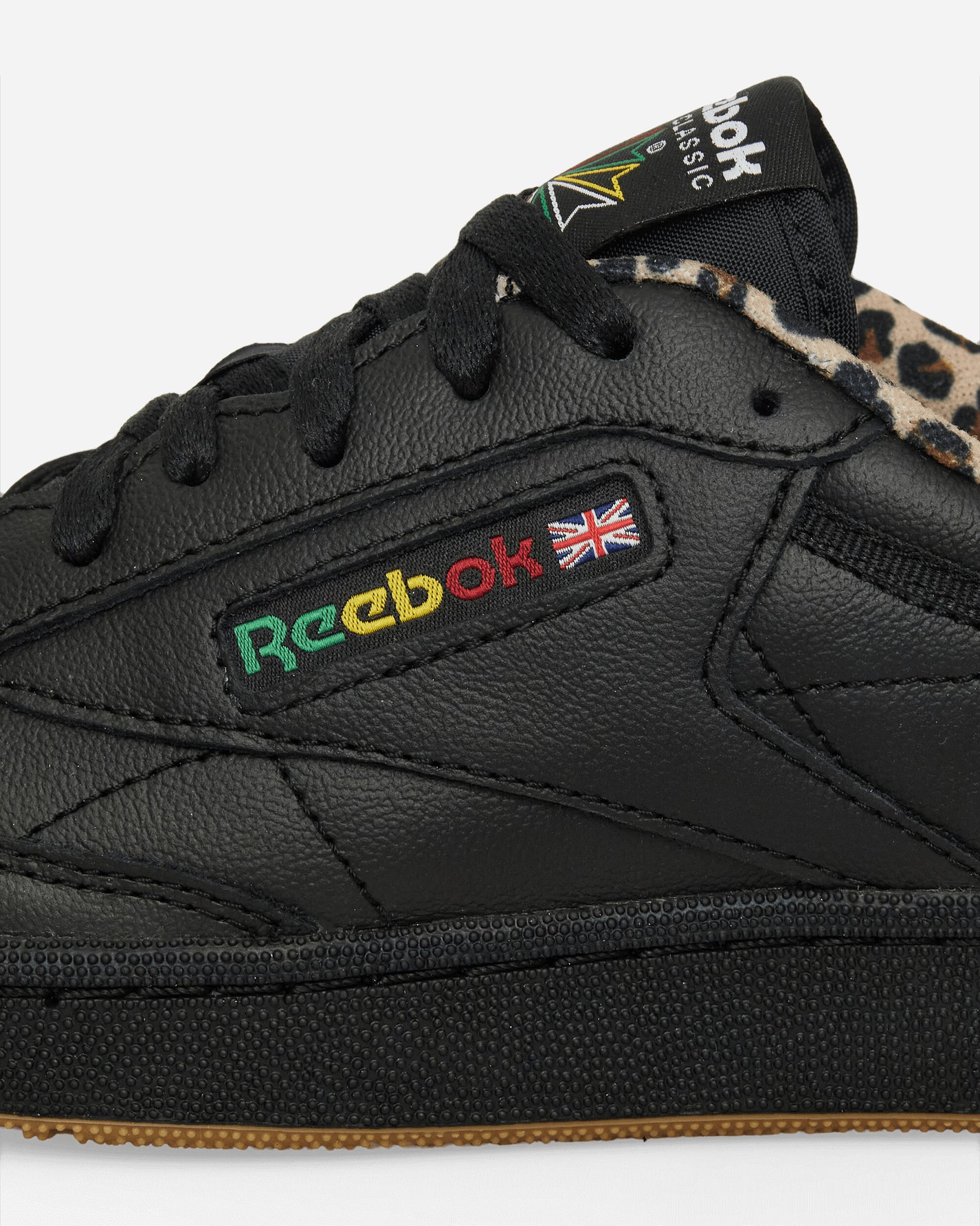 Reebok Club C 85 Vintage Black/Leopard/Gum Sneakers Low RMIA04HC99LEA0081061