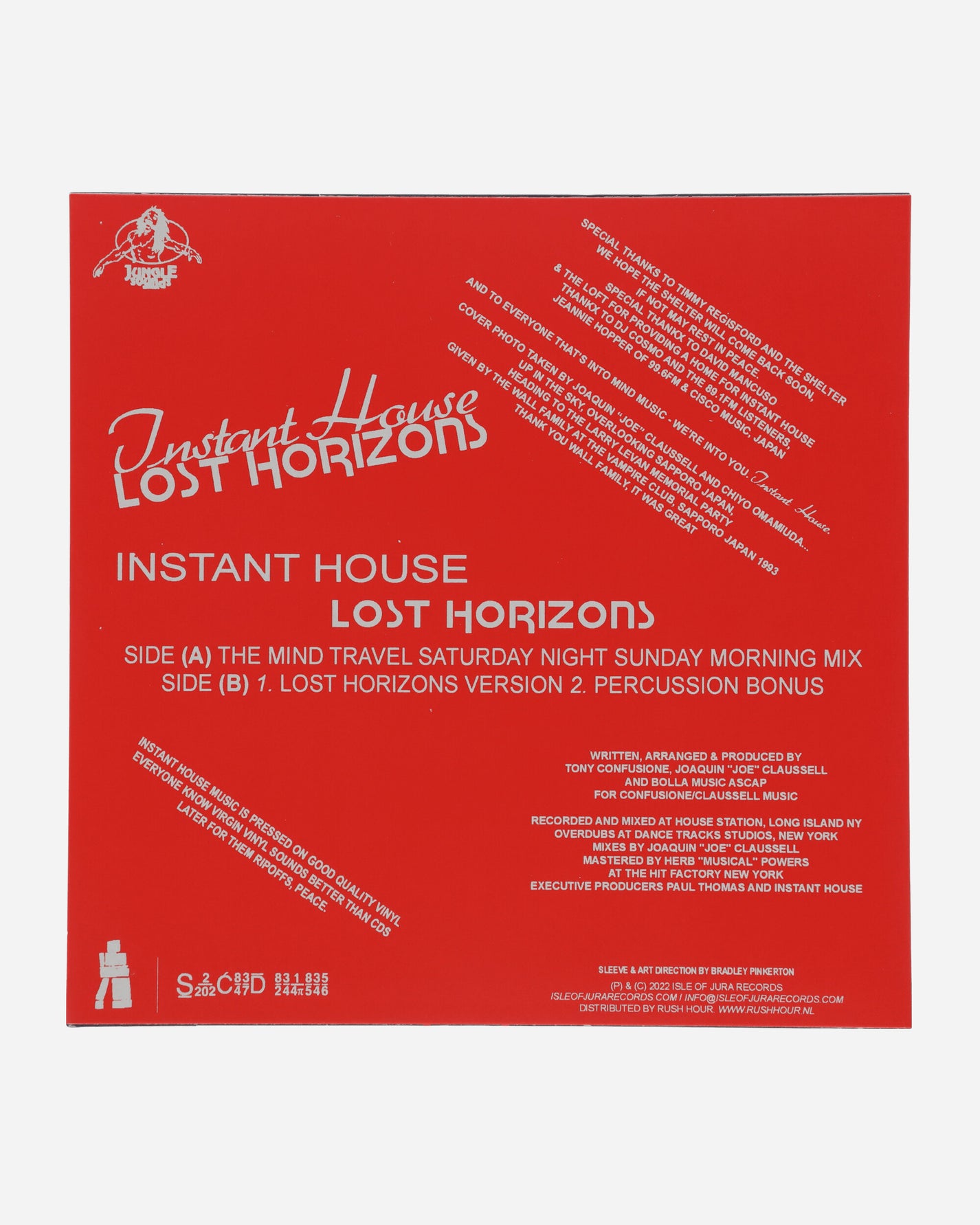 Rush Hour Instant House (Joe Claussell) - Lost Horizons Multicolor Music Vinyls ISLE016 1