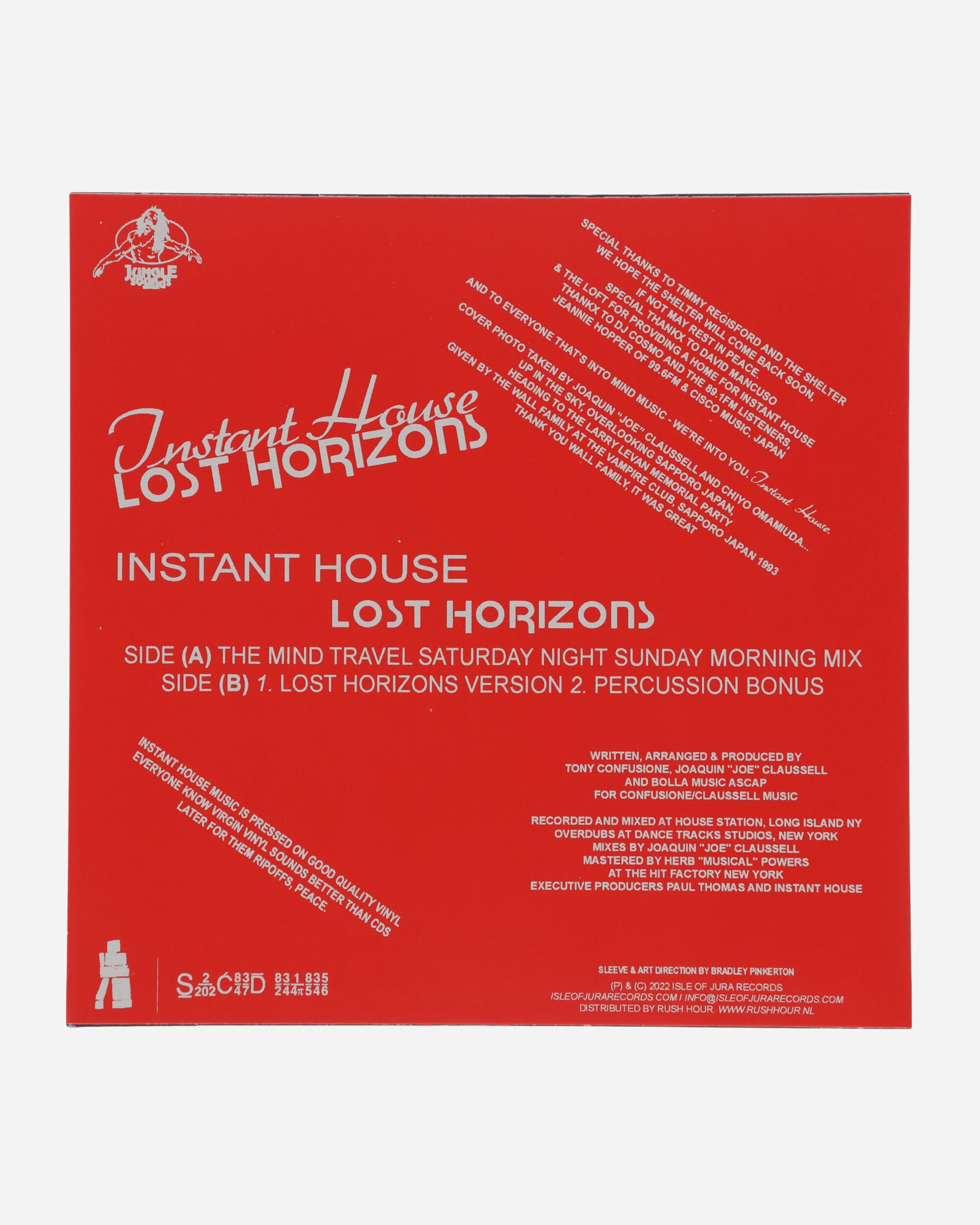 Rush Hour Instant House (Joe Claussell) - Lost Horizons Multicolor Music Vinyls ISLE016 1