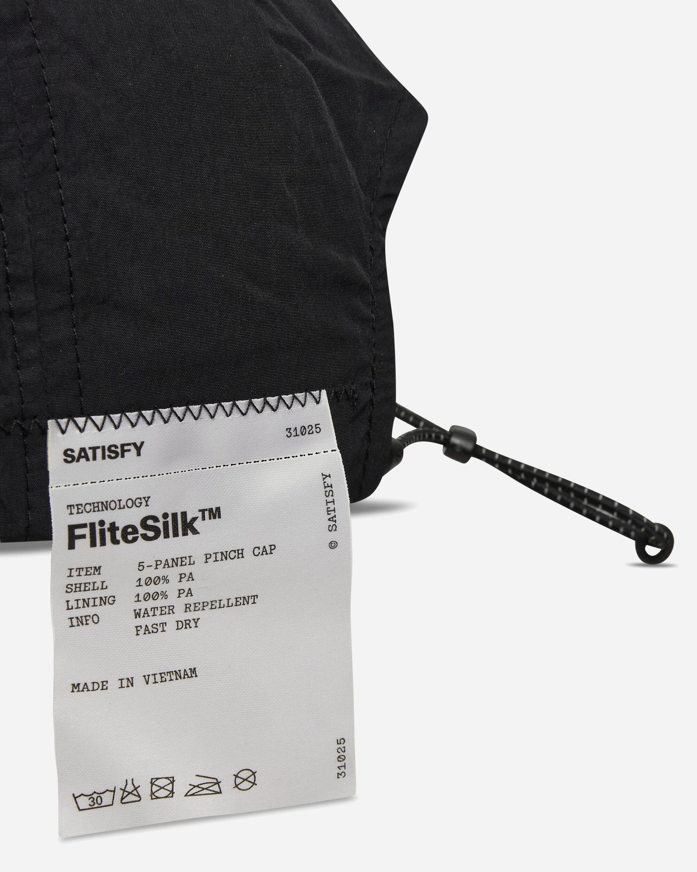 Satisfy Flitesilk 5 Panel Pinch Cap Matte Black OffRoad Enbroidery Hats Caps 31025-00044 00044