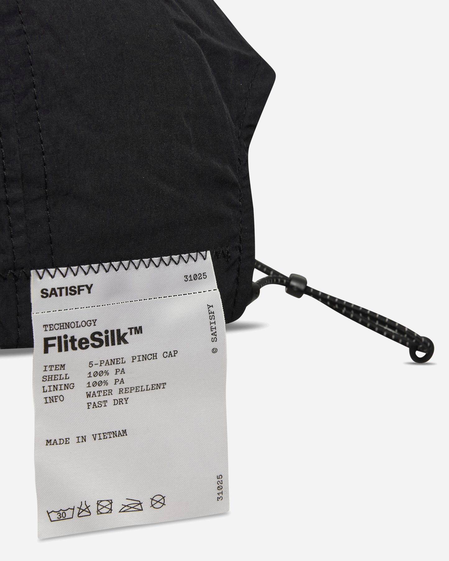 Satisfy Flitesilk 5 Panel Pinch Cap Matte Black OffRoad Enbroidery Hats Caps 31025-00044 00044