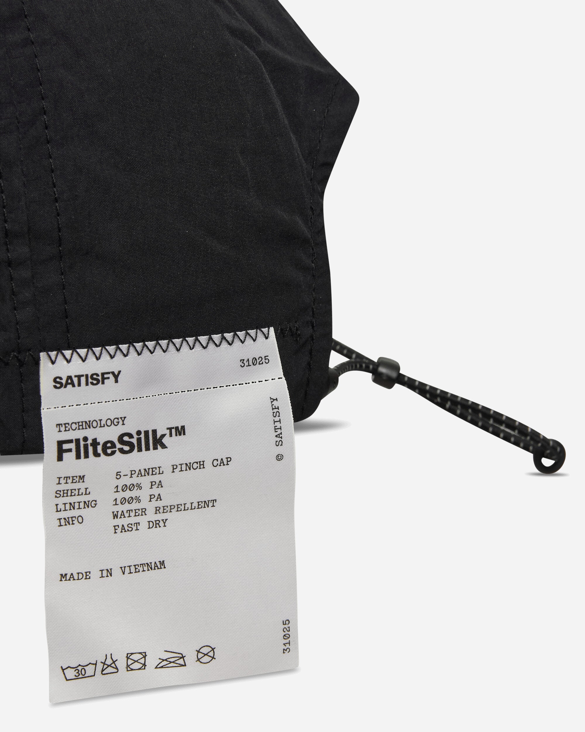 Satisfy Flitesilk 5 Panel Pinch Cap Matte Black OffRoad Enbroidery Hats Caps 31025-00044 00044