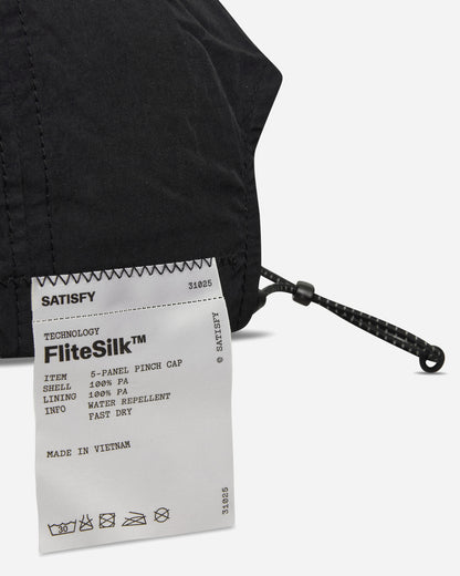 Satisfy Flitesilk 5 Panel Pinch Cap Matte Black OffRoad Enbroidery Hats Caps 31025-00044 00044