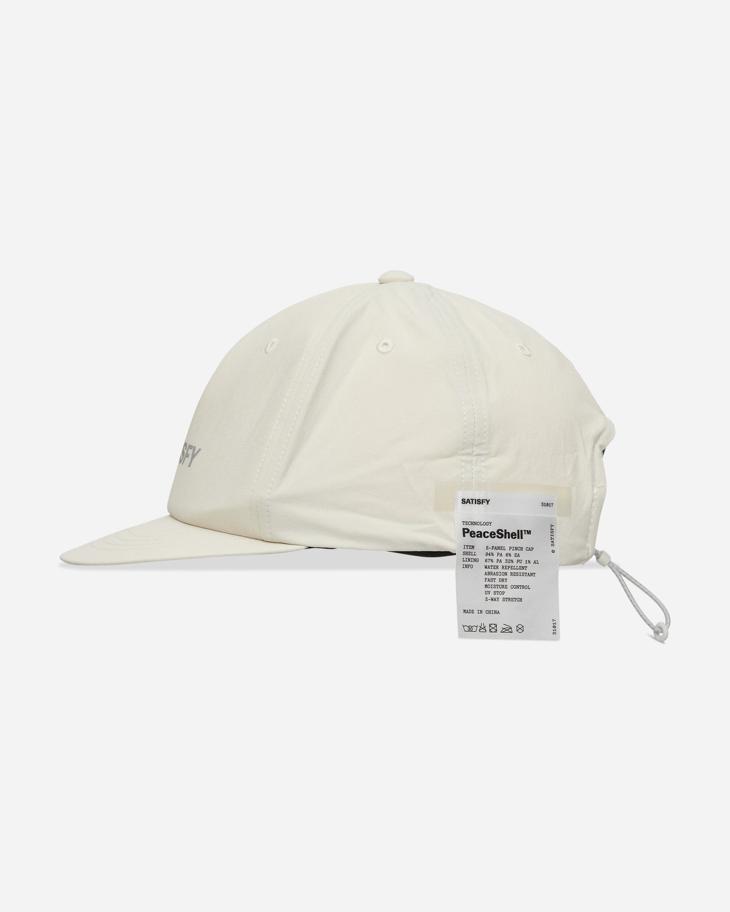 Satisfy PeaceShell 5 Panel Pinch Cap Off White Hats Caps 31017 OWSAB