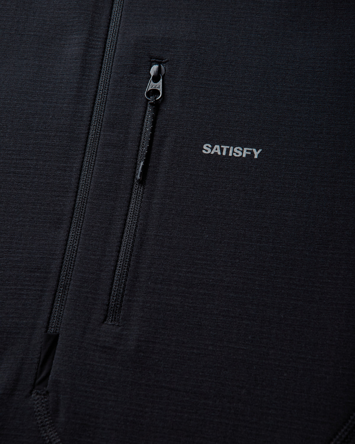 Satisfy Fuzzfleece Grid Half Zip Black SA Sweatshirts Crewneck 11013-00001 00001