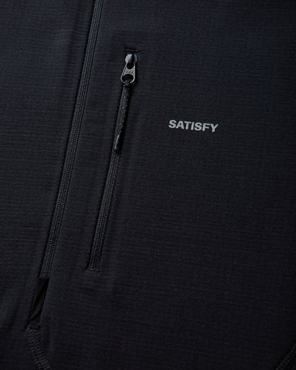 Satisfy Fuzzfleece Grid Half Zip Black SA Sweatshirts Crewneck 11013-00001 00001
