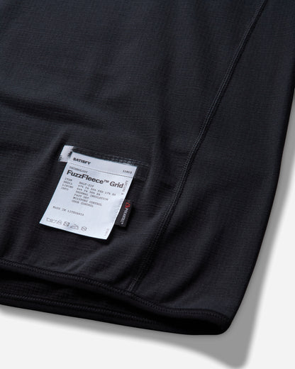 Satisfy Fuzzfleece Grid Half Zip Black SA Sweatshirts Crewneck 11013-00001 00001