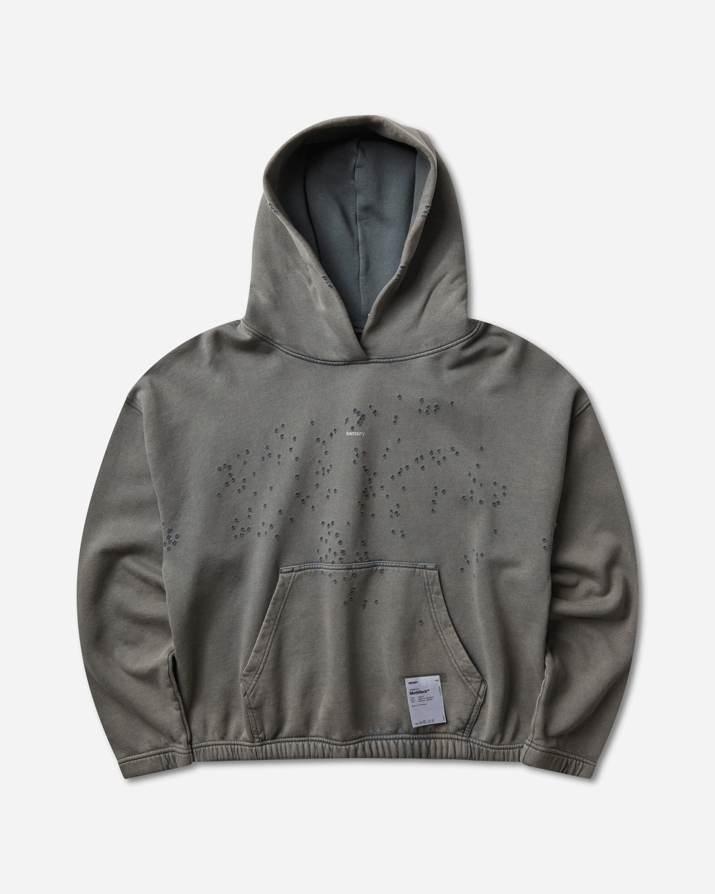 Satisfy Mothtech Hoodie Faded Black Sweatshirts Hoodies 11097 01A02