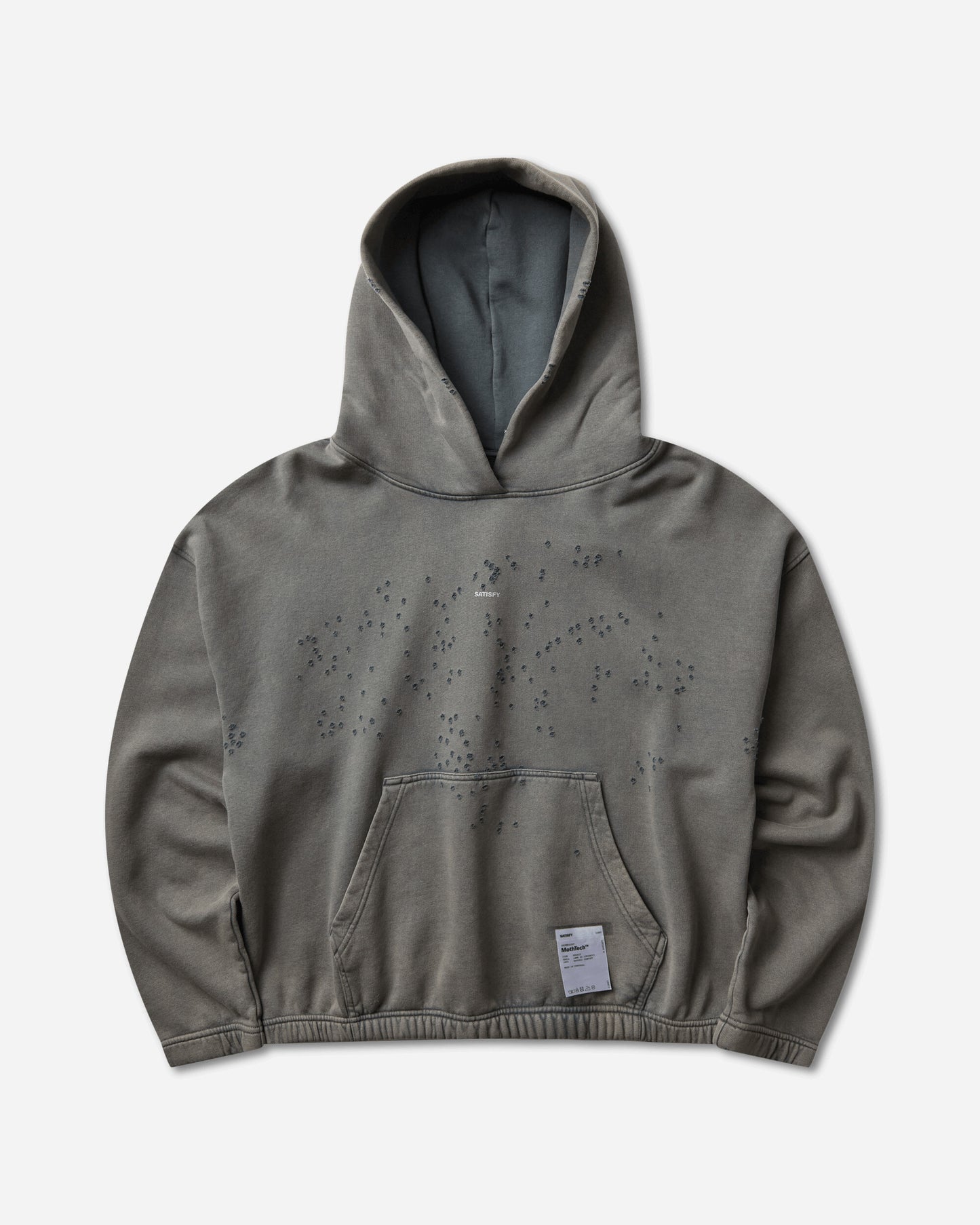 Satisfy Mothtech Hoodie Faded Black Sweatshirts Hoodies 11097 01A02