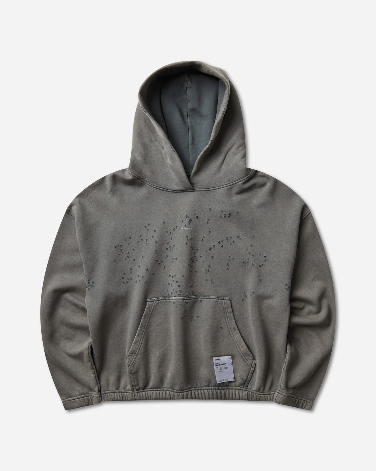Satisfy Mothtech Hoodie Faded Black Sweatshirts Hoodies 11097-01A02 01A02