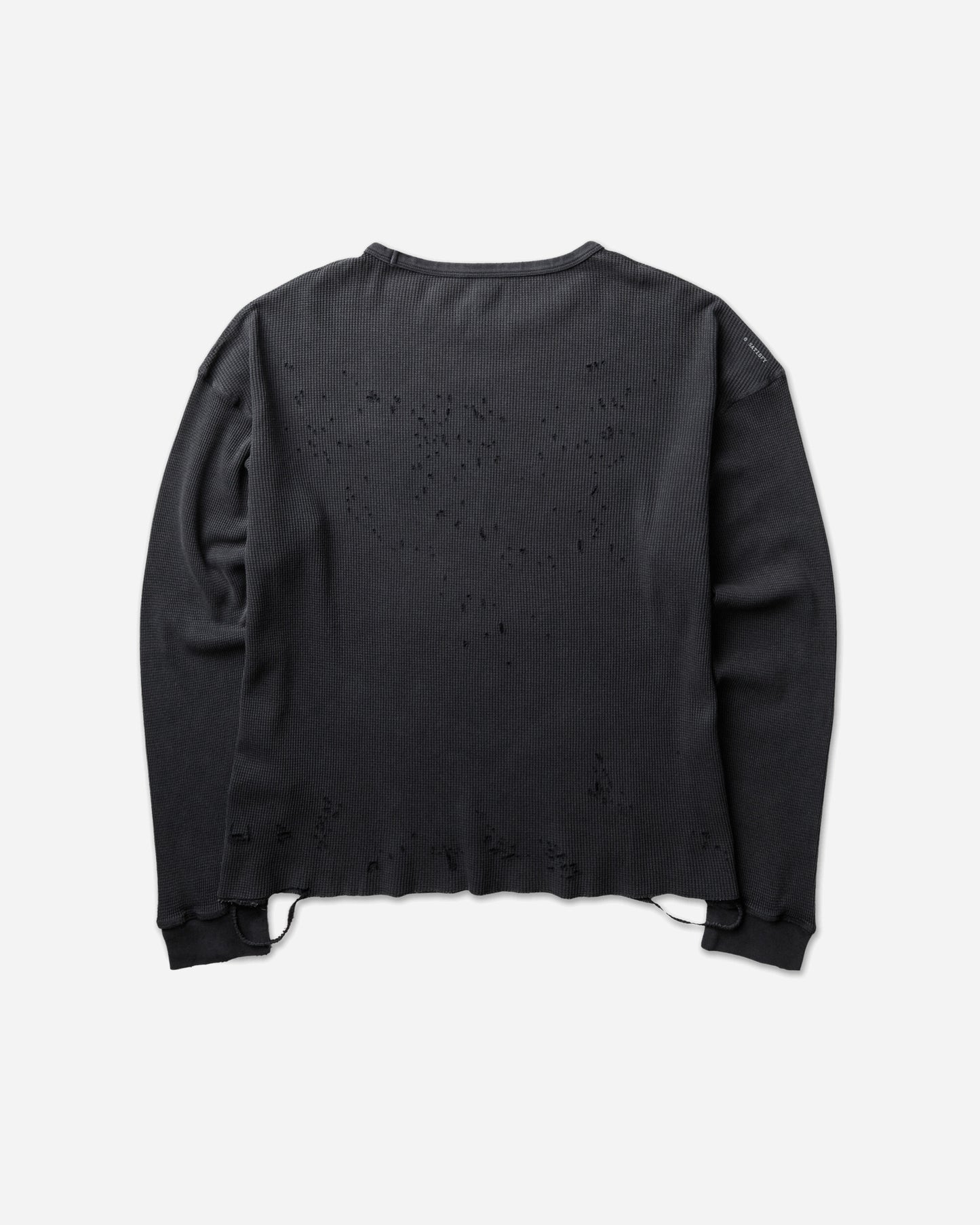 Satisfy Mothtech Waffle Long Tee Aged Black SA T-Shirts Longsleeve 11113-00A01 00A01