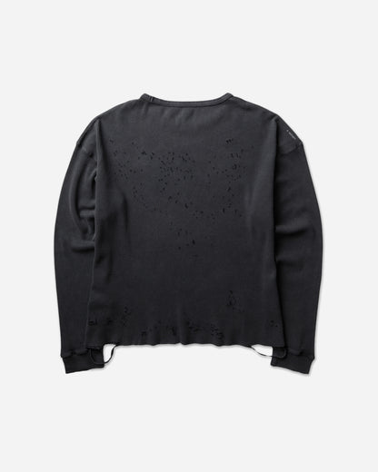 Satisfy Mothtech Waffle Long Tee Aged Black SA T-Shirts Longsleeve 11113-00A01 00A01